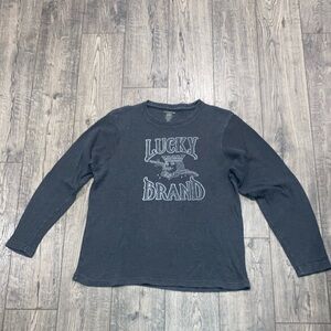 Lucky Brand gray thermal Long Sleeve Tee size medium